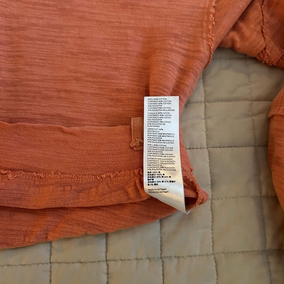 Classy and Comfy We the Free Orange 🍊 Long Sleeve Top with Thumb holes - Picture 5 of 11